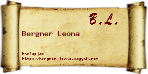 Bergner Leona névjegykártya
